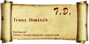 Tresz Dominik névjegykártya